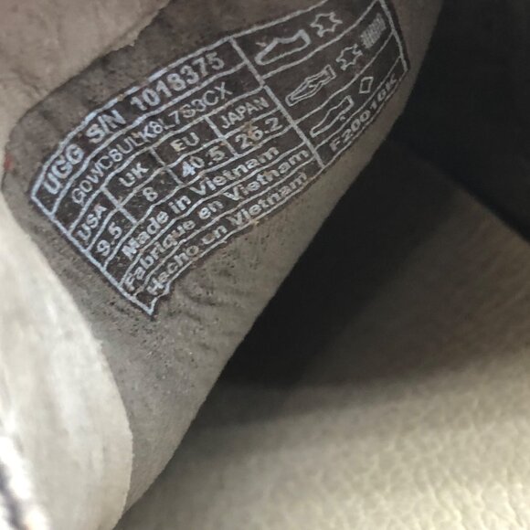 Ugg Shoes Womens 9.5 Adley Gray Suede Slip On Sneakers - Picture 10 of 11